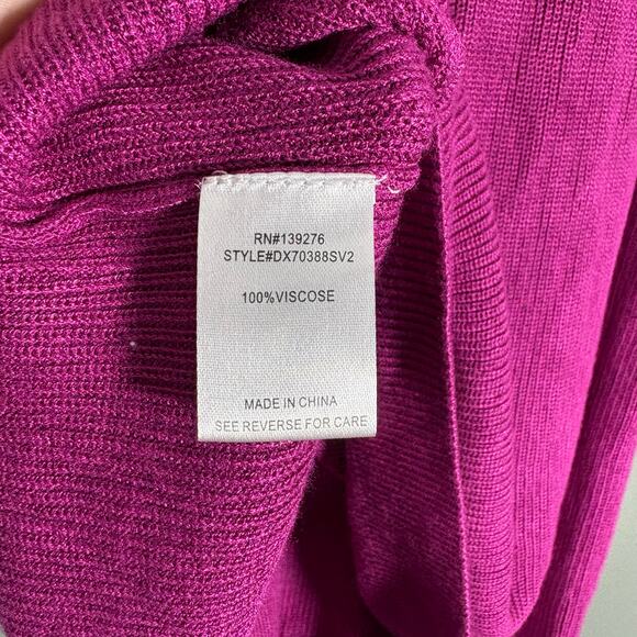 Daniel Rainn Retro Pink Crochet Lace Trim Sweater - Size 2X - Women's Plus Size - Picture 6 of 7